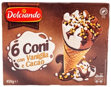 DOLCIANDO (EUROSPIN) 6 CONI CON VANIGLIA E CACAO DOLCIANDO (EUROSPIN) 6 CONI CON VANIGLIA E CACAO