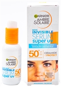 GARNIER AMBRE SOLAIRE INVISIBLE SERUM SUPER UV SPF 50+ GARNIER AMBRE SOLAIRE INVISIBLE SERUM SUPER UV SPF 50+