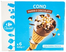 CARREFOUR CONO PANNA E CIOCCOLATO CARREFOUR CONO PANNA E CIOCCOLATO