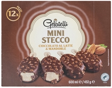 GELATELLI (LIDL) MINI STECCO CIOCCOLATO AL LATTE E MANDORLE GELATELLI (LIDL) MINI STECCO CIOCCOLATO AL LATTE E MANDORLE