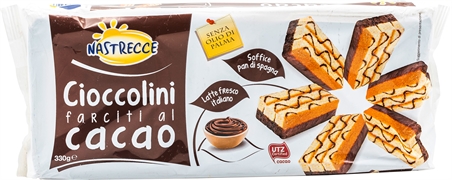 NASTRECCE (LIDL) CIOCCOLINI FARCITI AL CACAO NASTRECCE (LIDL) CIOCCOLINI FARCITI AL CACAO
