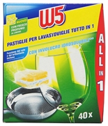 W5 (LIDL) PASTIGLIE PER LAVASTOVIGLE TUTTO IN 1 LIMONE W5 (LIDL) PASTIGLIE PER LAVASTOVIGLE TUTTO IN 1 LIMONE