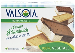 VALSOIA IL GELATO - 8 SANDWICH CON CALCIO E VITAMINA D₂ VALSOIA IL GELATO - 8 SANDWICH CON CALCIO E VITAMINA D₂