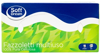 SOFT DREAM (EUROSPIN) Fazzoletti multiuso 100% pura cellulosa