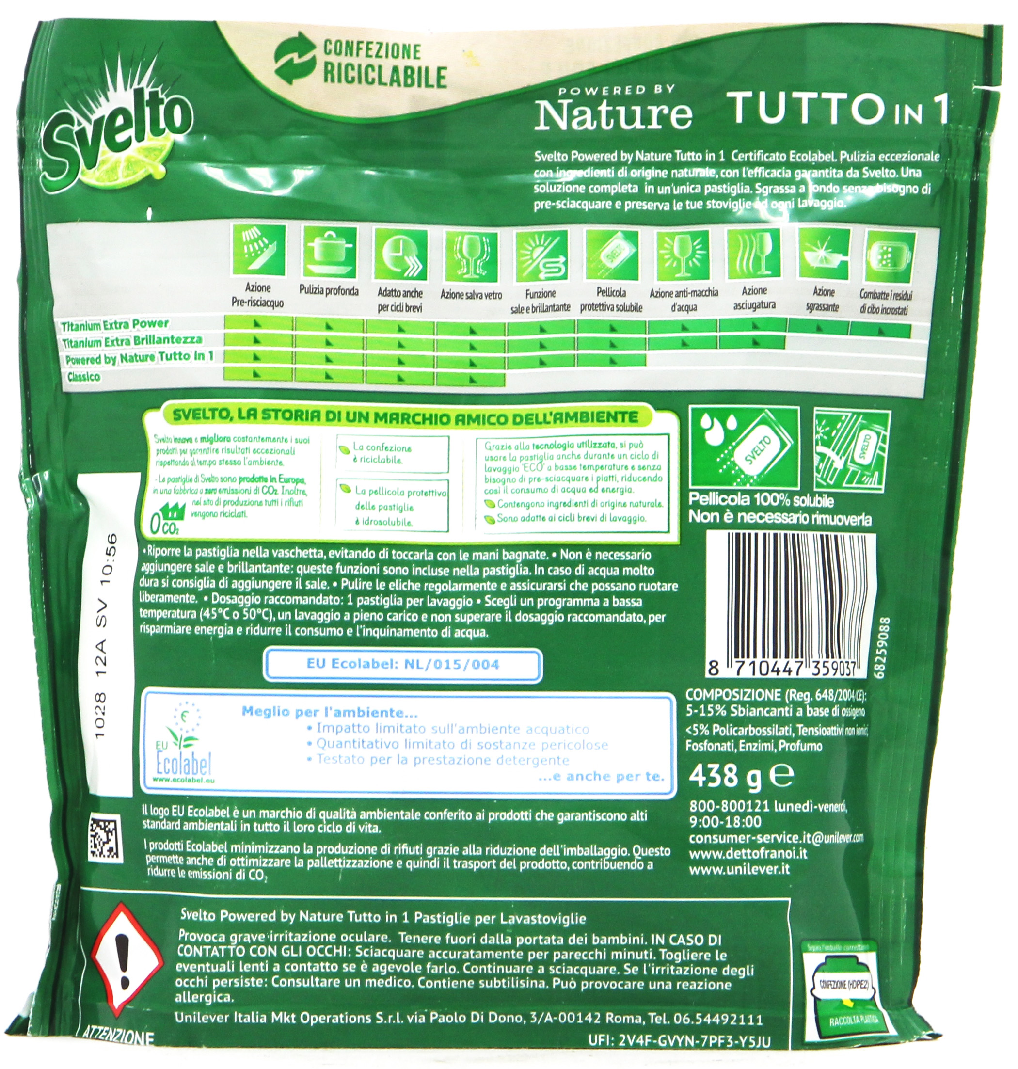 SVELTO  POWERED BY NATURE - TUTTO IN 1