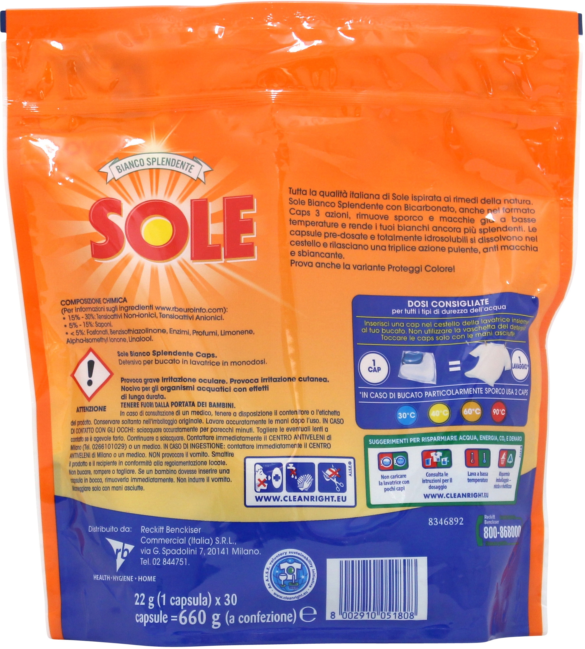 SOLE BIANCO SPLENDENTE CON BICARBONATO
