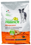 NATURAL TRAINER MEDIUM/ADULT CON POLLO FRESCO E RISO