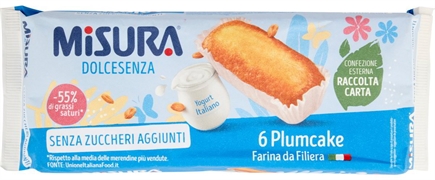 MISURA DOLCESENZA PLUMCAKE SENZA ZUCCHERI AGGIUNTI