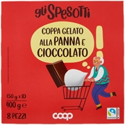 GLI SPESOTTI (COOP) COPPA GELATO ALLA PANNA E CIOCCOLATO