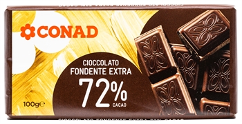 CONAD CIOCCOLATO FONDENTE EXTRA 72%