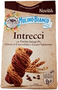 MULINO BIANCO INTRECCI CON FARINA INTEGRALE, GOCCE CIOCCOLATO E GRANO SARACENO