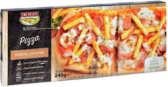 TRE MULINI (EUROSPIN) PIZZA WURSTEL E PATATINE