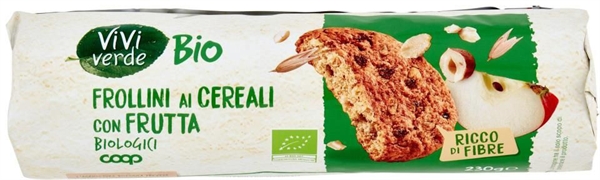 VIVI VERDE BIO (COOP) FROLLINI AI CEREALI CON FRUTTA BIOLOGICI