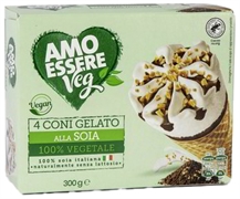 AMO ESSERE (EUROSPIN) CONI GELATO ALLA SOIA 4 PEZZI