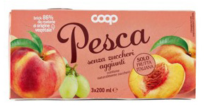 COOP Pesca senza zuccheri aggiunti