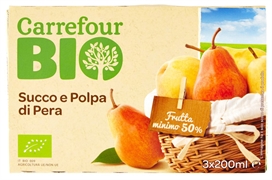 CARREFOUR BIO SUCCO E POLPA DI PERA