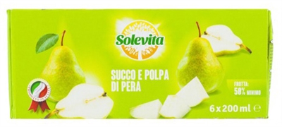 SOLEVITA (LIDL) SUCCO E POLPA DI PERA MIN. 50% FRUTTA