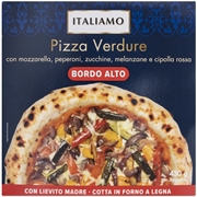 ITALIAMO (LIDL) PIZZA VERDURE CON MOZZARELLA, PEPERONI, ZUCCHINE, MELANZANE E CIPOLLA ROSSA