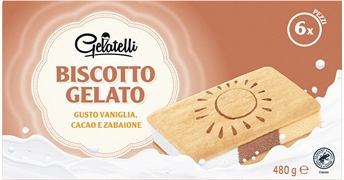 GELATELLI (LIDL) BISCOTTI GELATO, GUSTI VANIGLIA, CACAO E ZABAIONE
