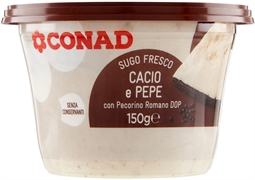 CONAD SUGO FRESCO CACIO E PEPE CON PECORINO ROMANO DOP