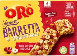 ORO SAIWA Vitasnella Barretta ai cereali integrali Mirtilli Rossi e Nocciole
