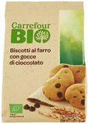 CARREFOUR BIO BISCOTTI AL FARRO CON GOCCE DI CIOCCOLATO
