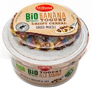 MILBONA (LIDL) BIO ORGANIC YOGURT ALLA BANANA CON MÜESLI E CIOCCOLATO AL LATTE
