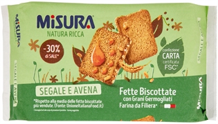 MISURA NATURA RICCA FETTE BISCOTTATE CON GRANI GERMOGLIATI