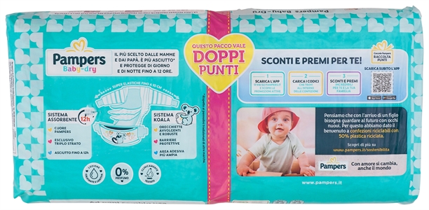 PAMPERS BABY DRY - PIÙ ASCIUTTO