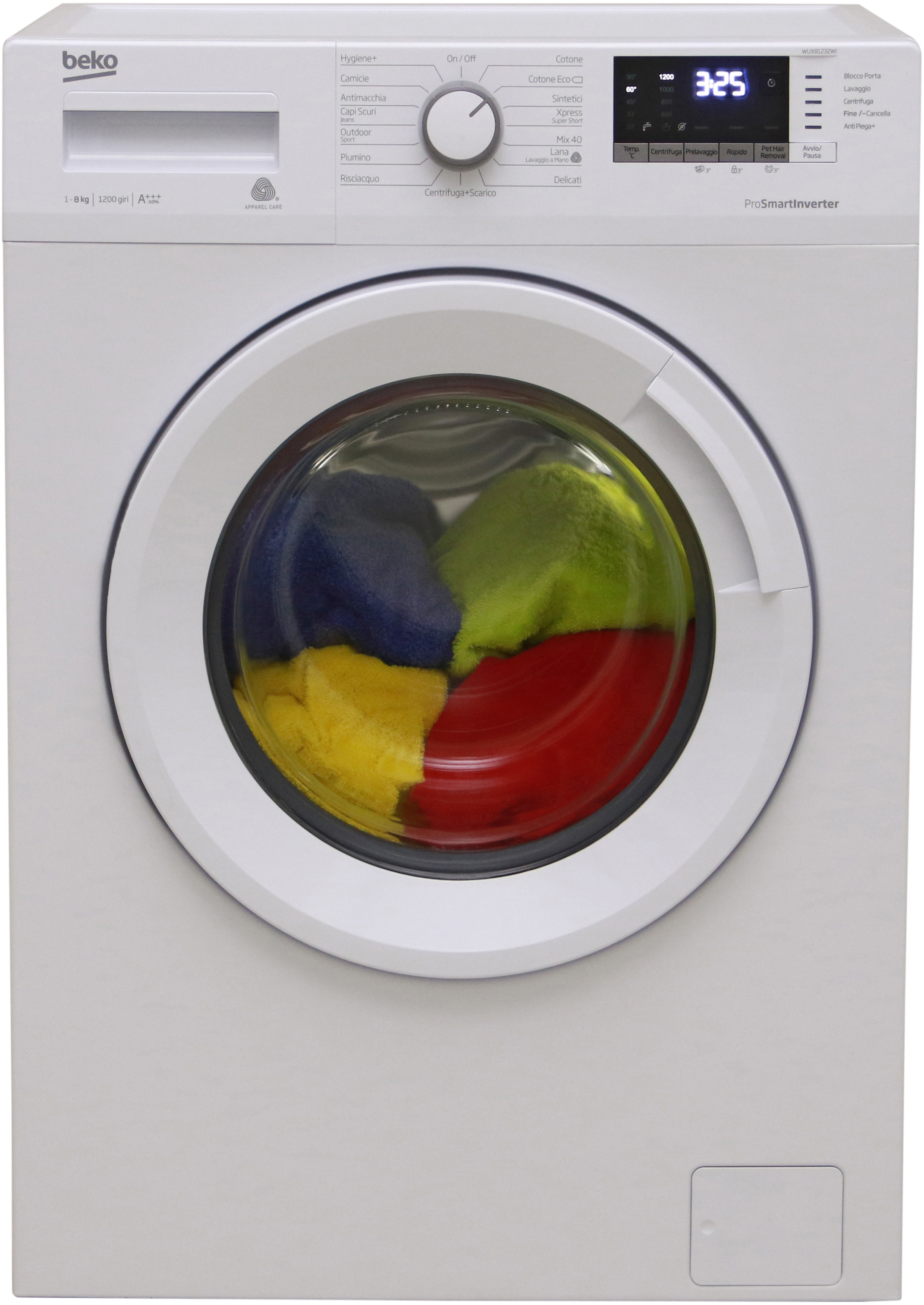 Machine à Laver Beko WUX81232WI/IT - Charge Avant 8 Kg - 1200 Tr/min - Classe C - Blanc