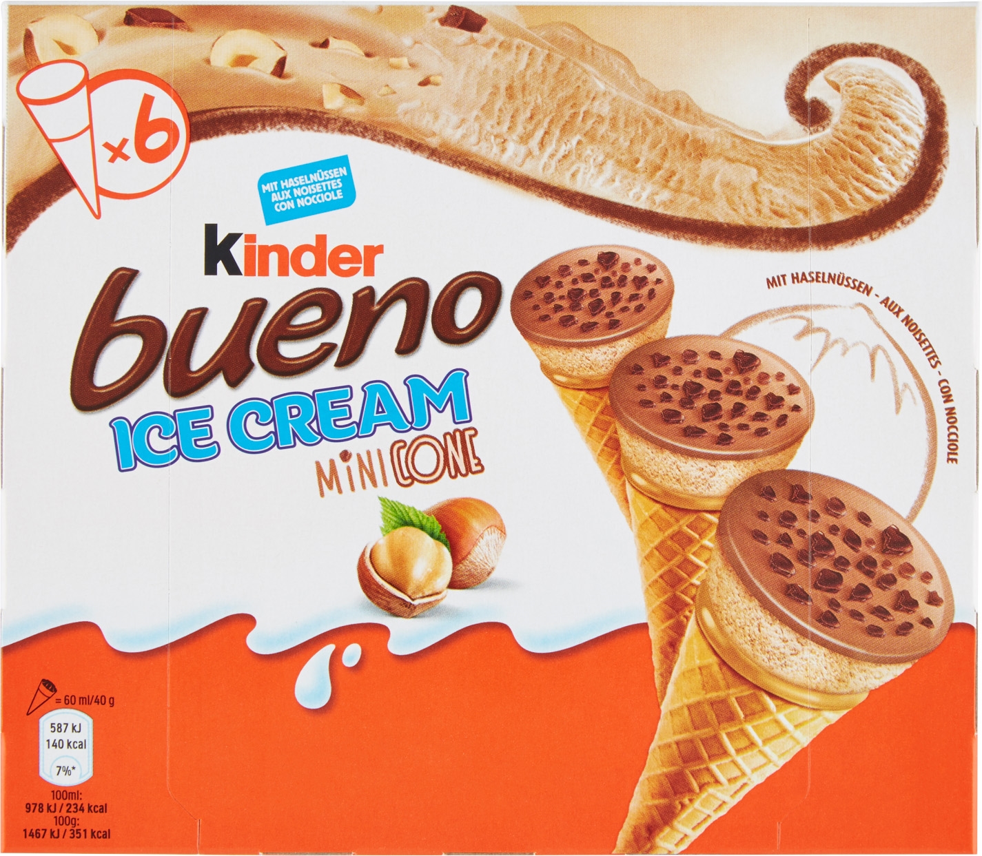 Test e Recensione KINDER BUENO ICE CREAM MINI CONE 6 X 40 ...